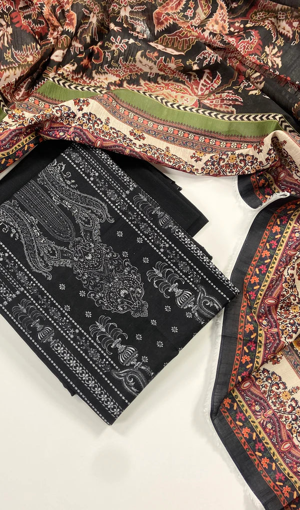 Mausummery Digital Printed Khaddar 3 PC