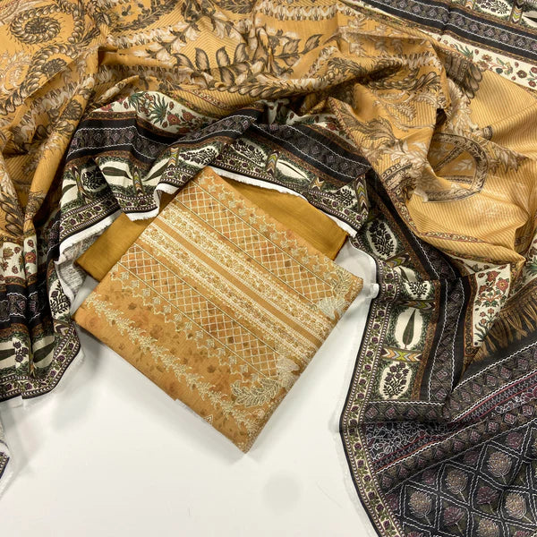 Mausummery Digital Printed Khaddar 3 PC