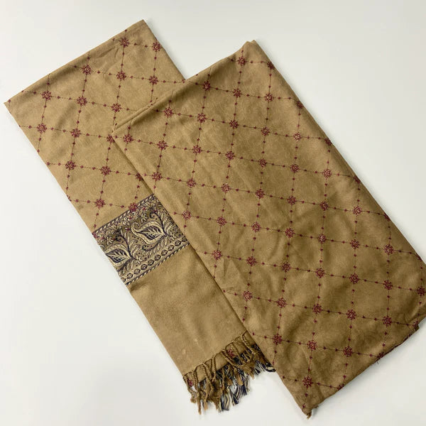Embroidered Pashmina Jacquard Shawl