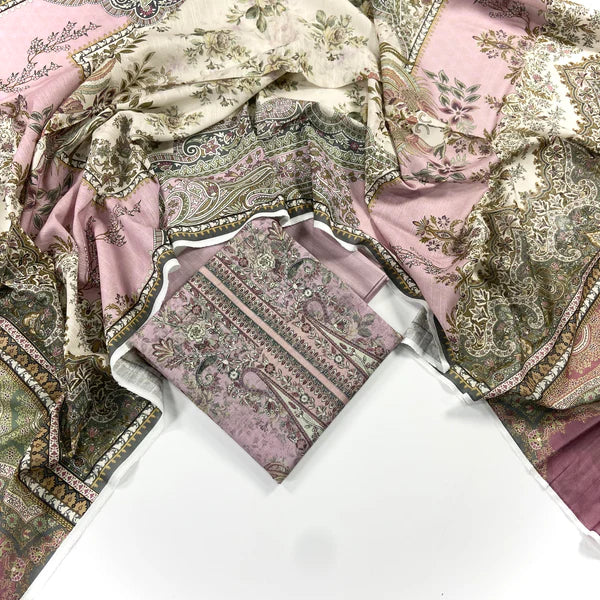 Mausummery Digital Printed Khaddar 3 PC