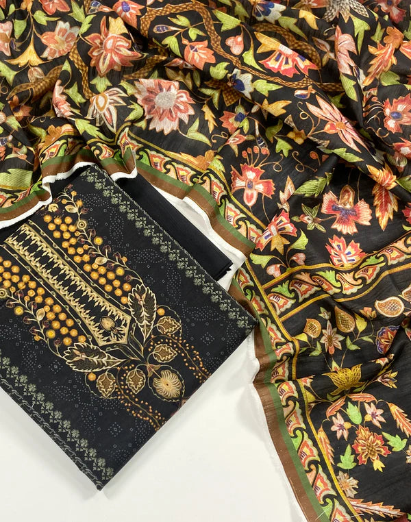 Mausummery Digital Printed Khaddar 3 PC
