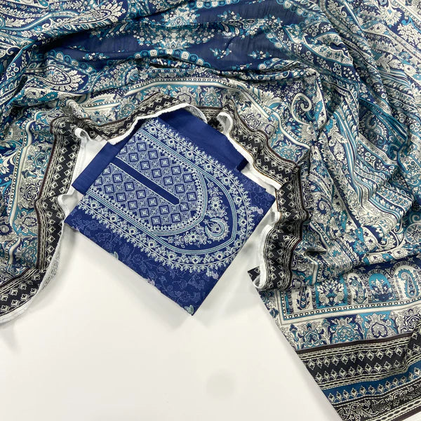 Mausummery Digital Printed Khaddar 3 PC