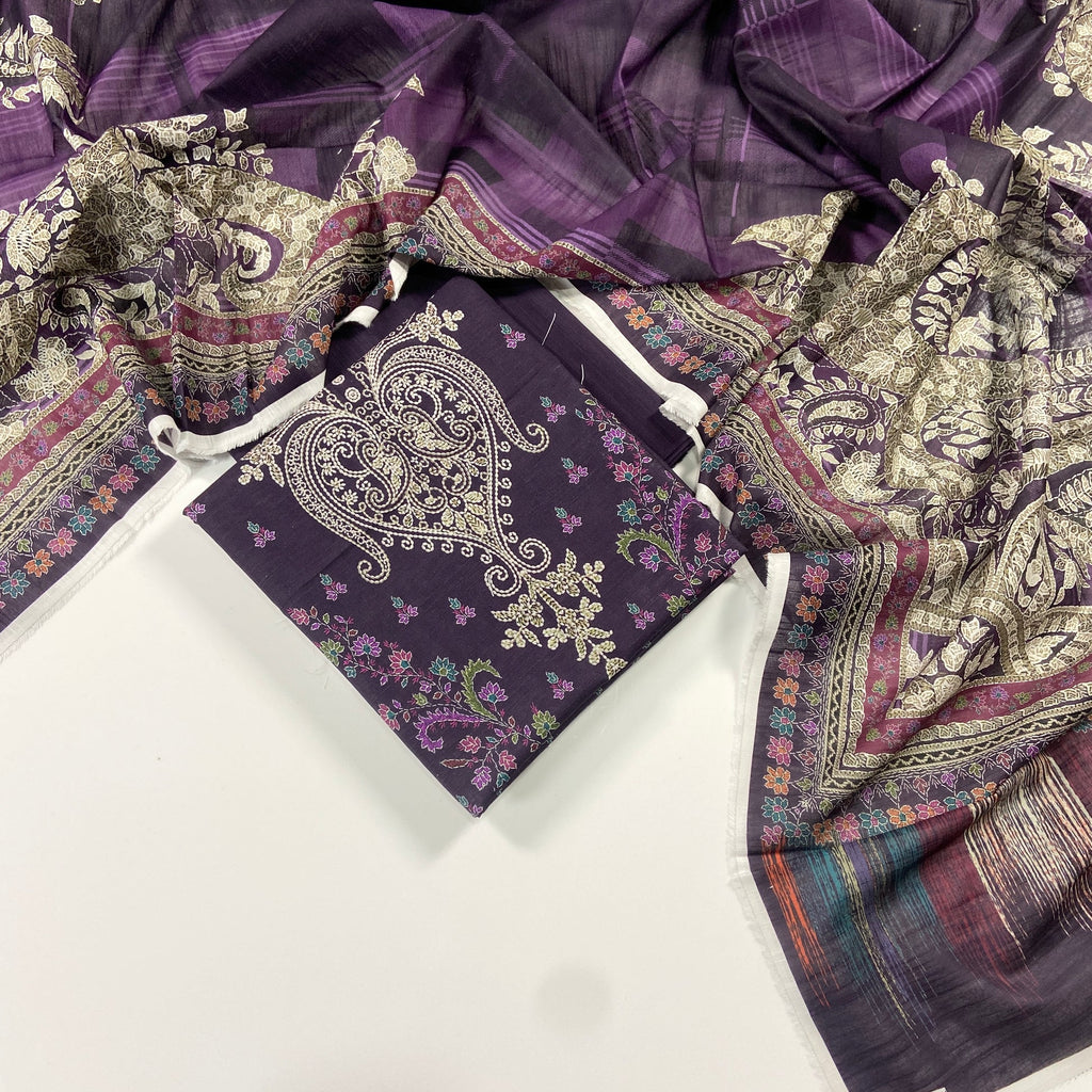 Mausummery Digital Printed Khaddar 3 PC