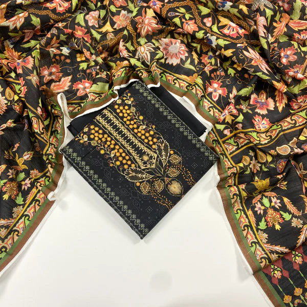 Mausummery Digital Printed Khaddar 3 PC