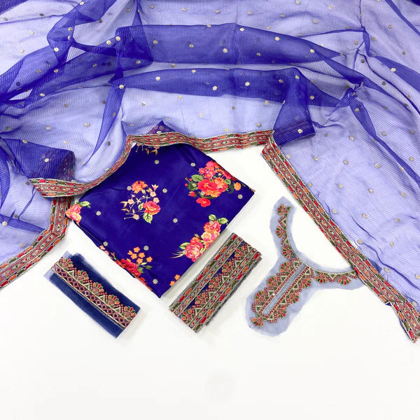 Charizma Luxury Silk With Embroidered 3PC