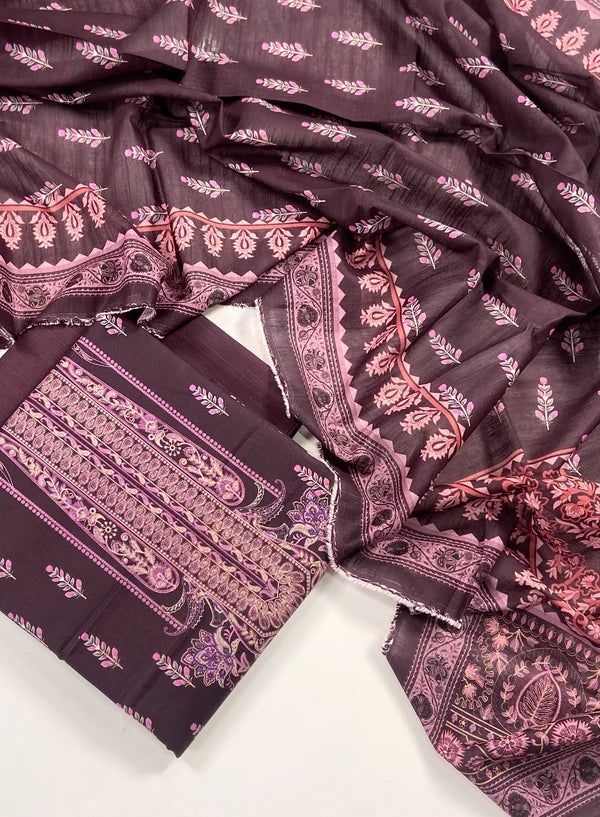 Mausummery Digital Printed Khaddar 3 PC