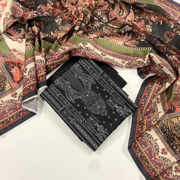 Mausummery Digital Printed Khaddar 3 PC