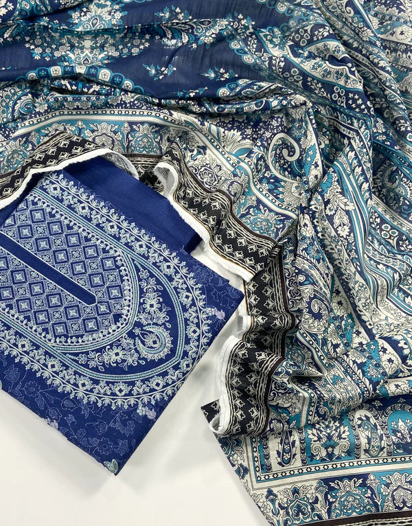 Mausummery Digital Printed Khaddar 3 PC