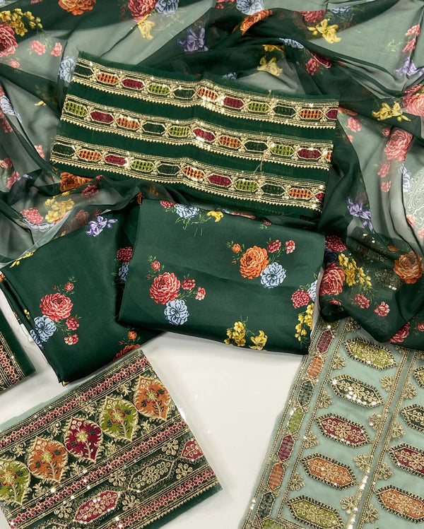 Aneela Luxury Silk With Embroidered 3PC