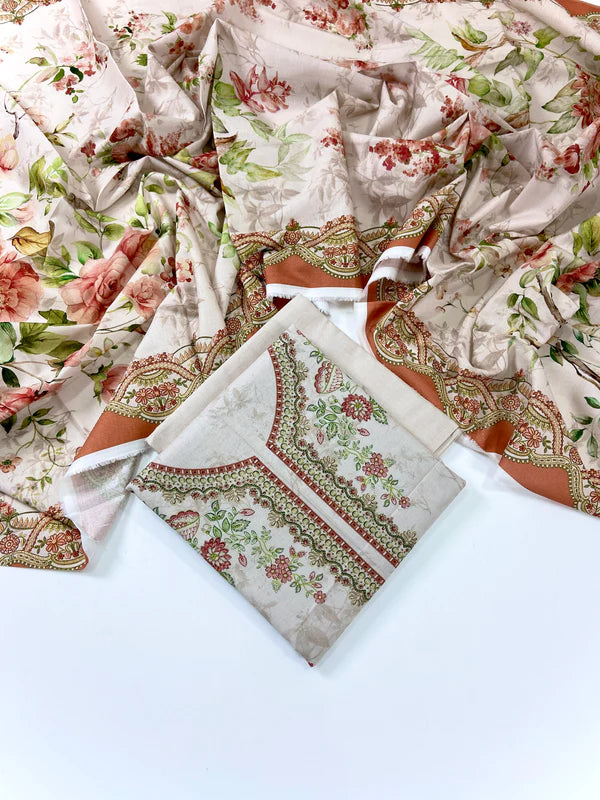 Mausummery Digital Printed Khaddar 3 PC