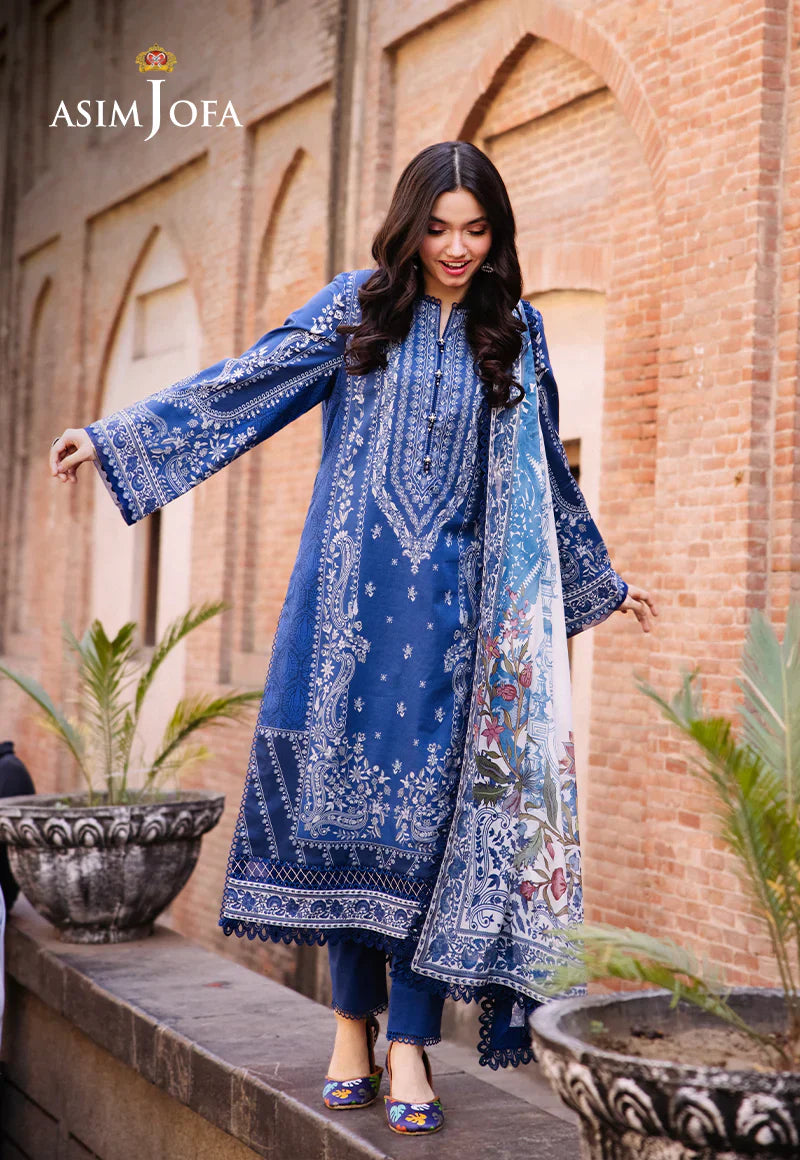 Asim Jofa Digital Printed Khaddar 3PC D2