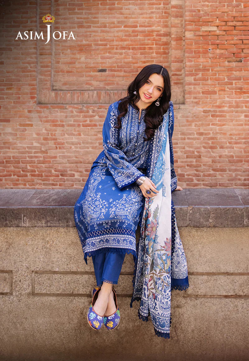 Asim Jofa Digital Printed Khaddar 3PC D2