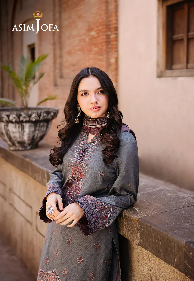 Asim Jofa Digital Printed Khaddar 3PC D3