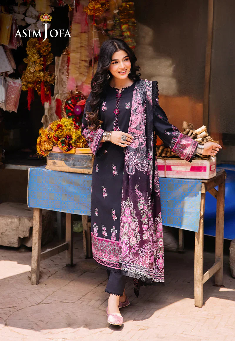 Asim Jofa Digital Printed Khaddar 3PC D4