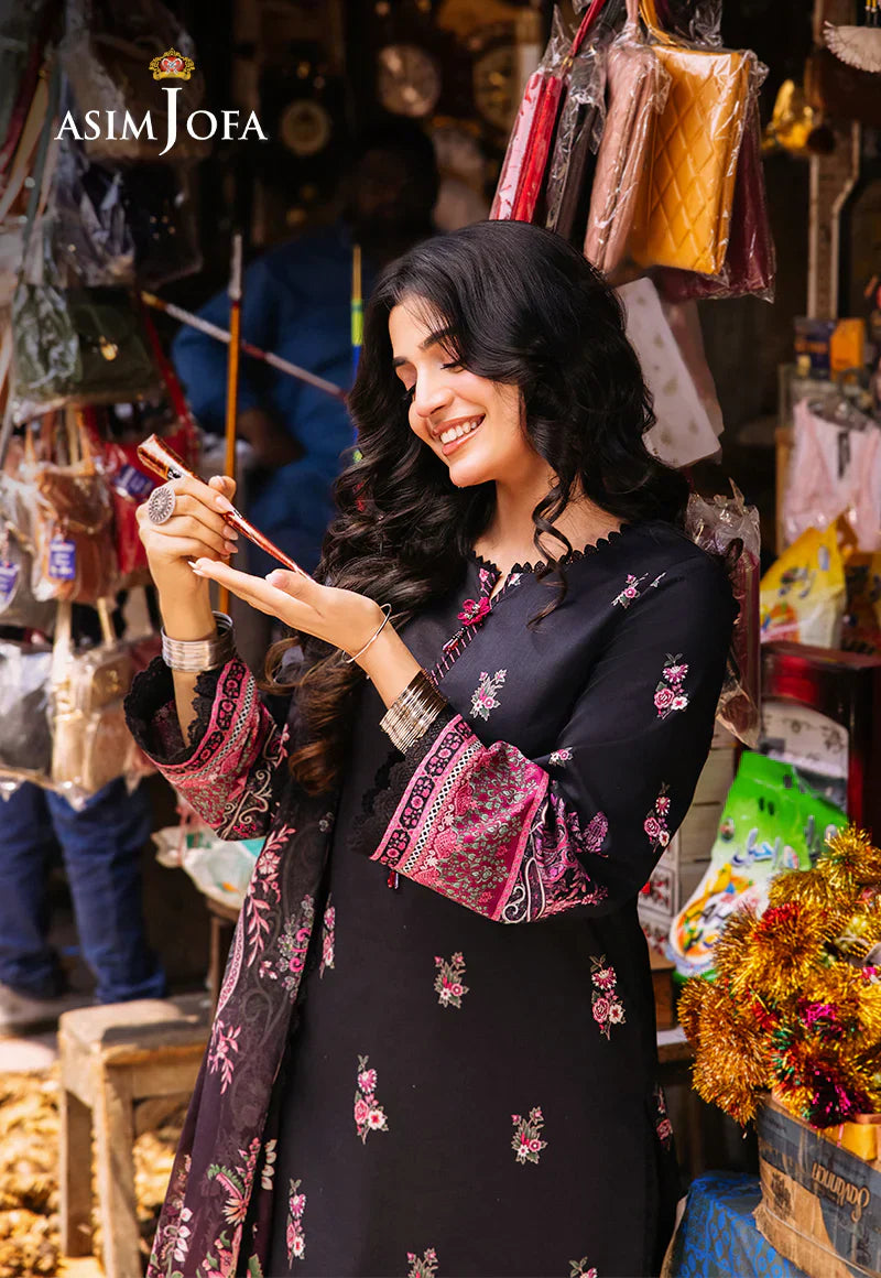 Asim Jofa Digital Printed Khaddar 3PC D4