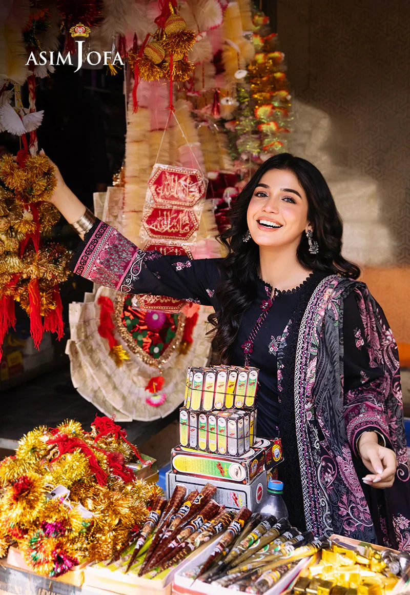 Asim Jofa Digital Printed Khaddar 3PC D4