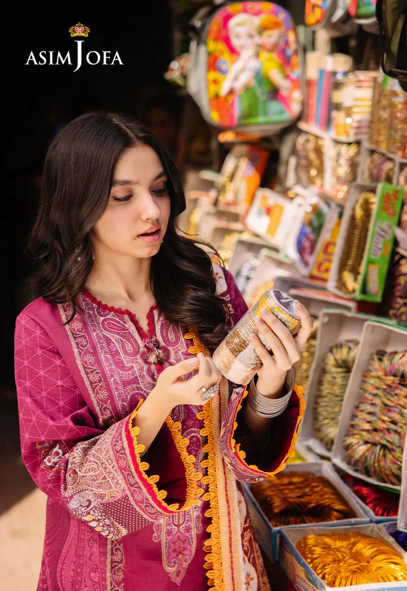 Asim Jofa Digital Printed Khaddar 3PC D5