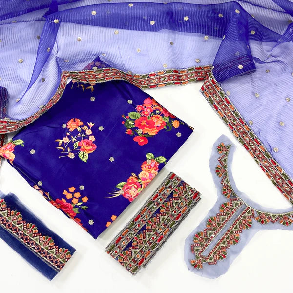 Charizma Luxury Silk With Embroidered 3PC