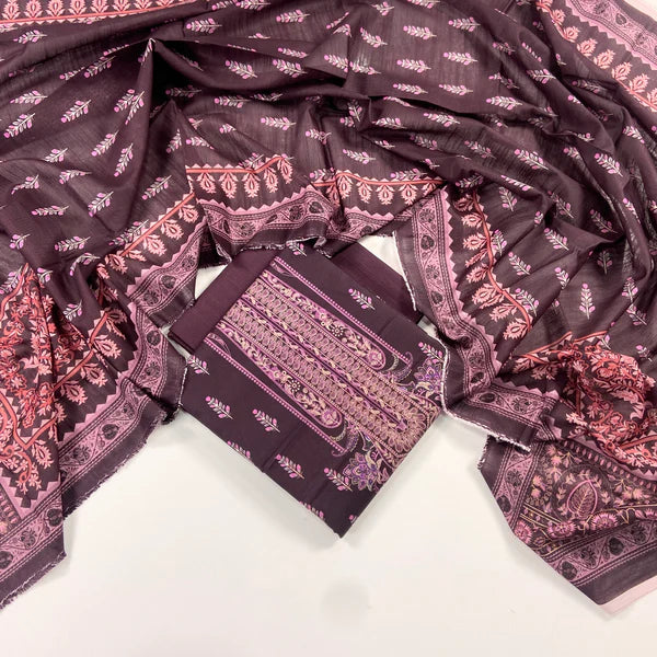 Mausummery Digital Printed Khaddar 3 PC