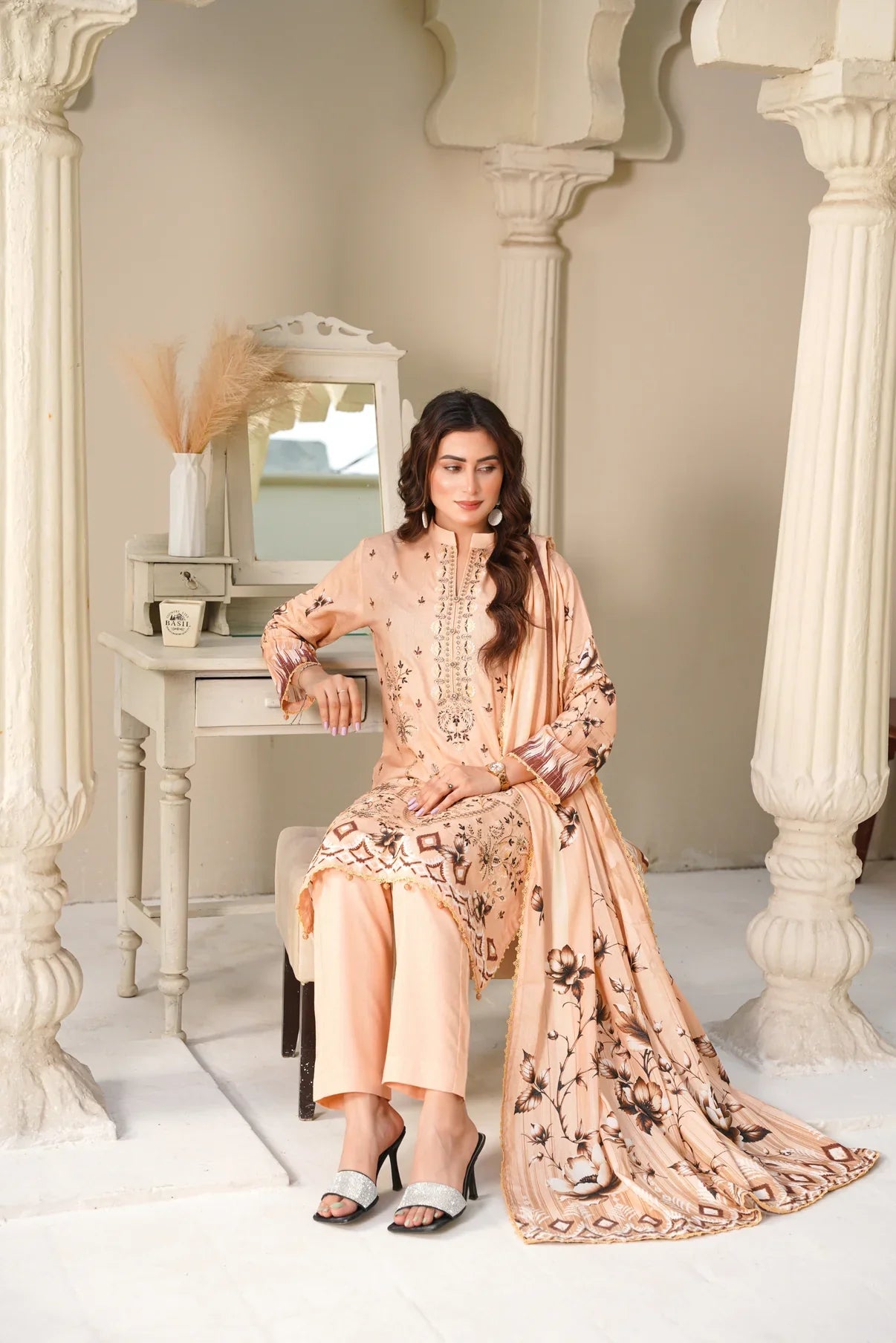 Cora By Anaya Noor Emb Karandi 3 PC D1