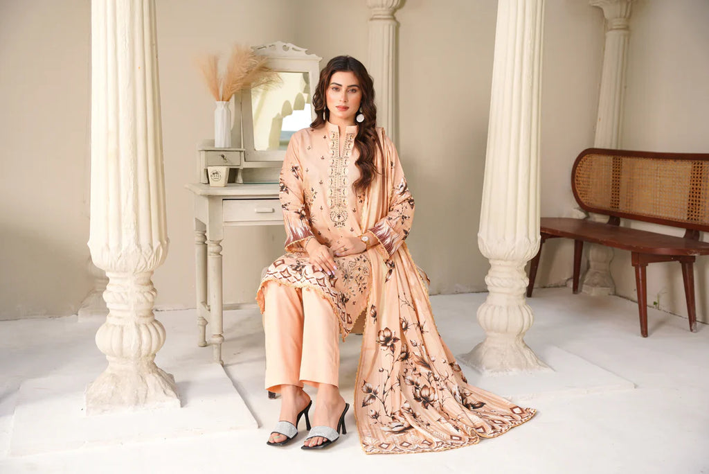 Cora By Anaya Noor Emb Karandi 3 PC D1