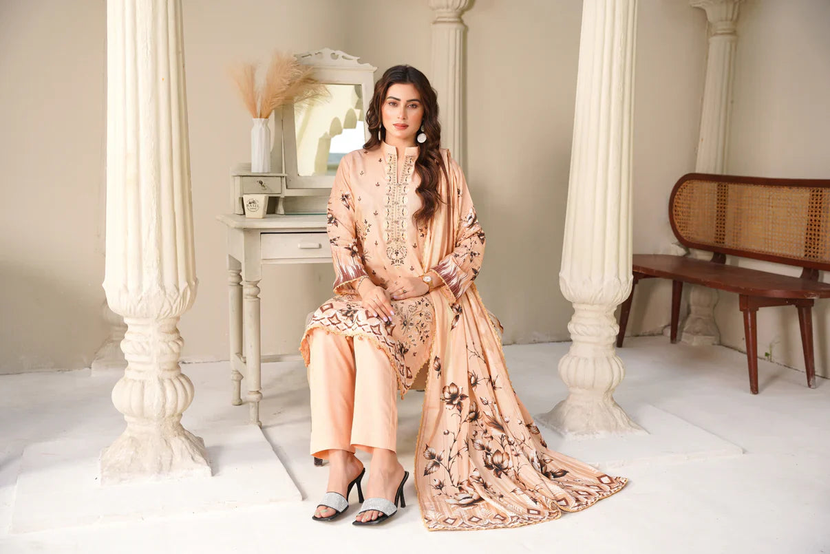 Cora By Anaya Noor Emb Karandi 3 PC D1