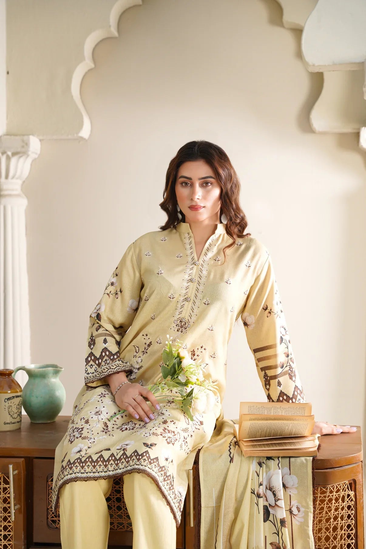 Cora By Anaya Noor Emb Karandi 3 PC D6
