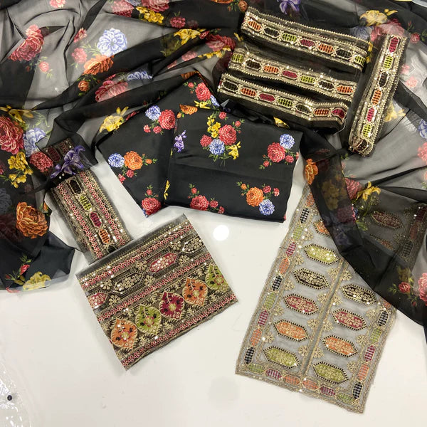 Aneela Luxury Silk With Embroidered 3PC