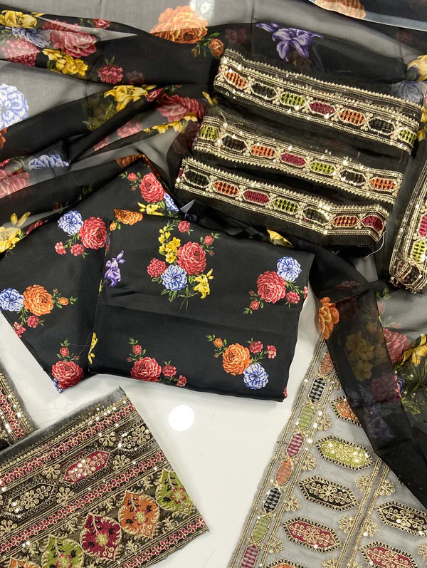 Aneela Luxury Silk With Embroidered 3PC