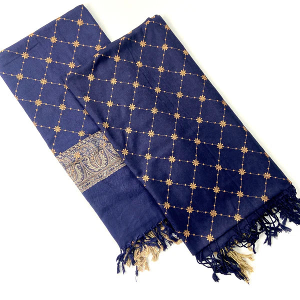 Embroidered Pashmina Jacquard Shawl