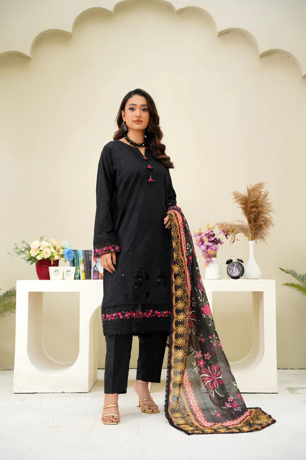 Virsa By Anaya Noor Chikenkari Lawn With Aplic 3PC