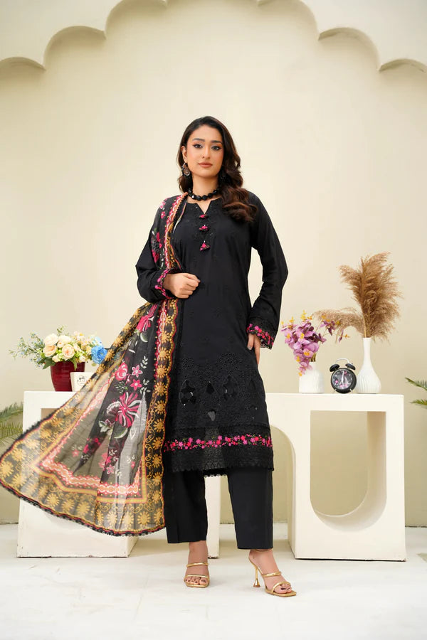 Virsa By Anaya Noor Chikenkari Lawn With Aplic 3PC
