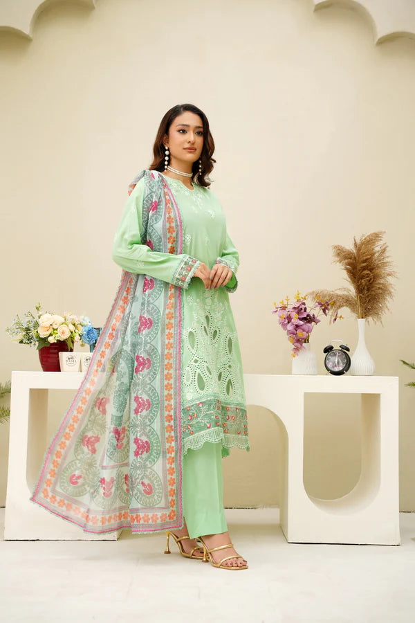 Virsa By Anaya Noor Chikenkari Lawn With Aplic 3PC