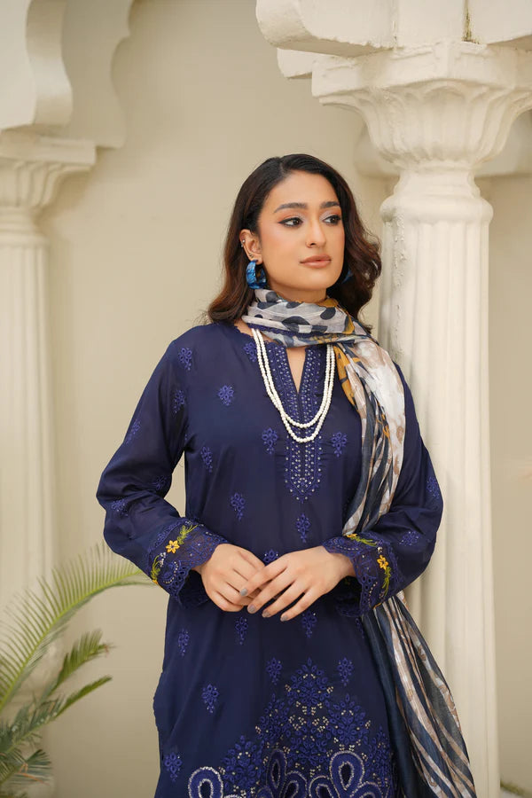 Virsa By Anaya Noor Chikenkari Lawn With Aplic 3PC