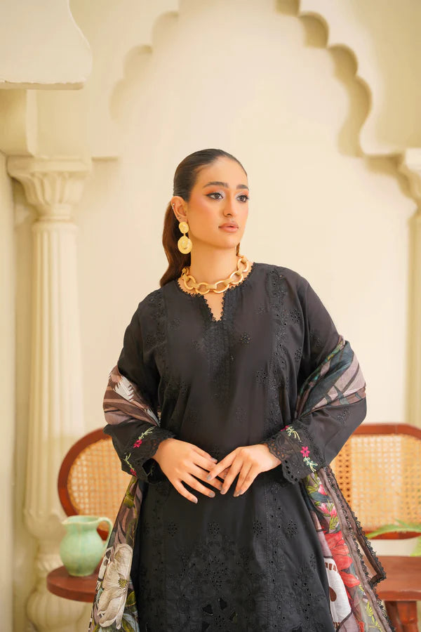 Virsa By Anaya Noor Chikenkari Lawn With Aplic 3PC