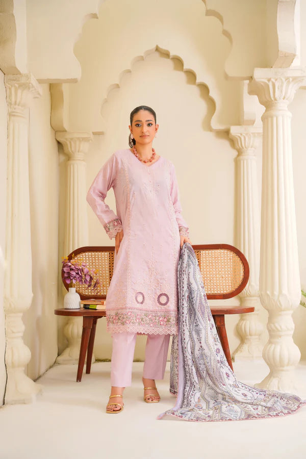 Virsa By Anaya Noor Chikenkari Lawn With Aplic 3PC