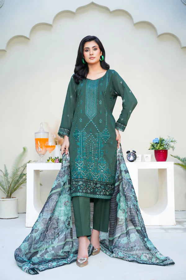 Virsa By Anaya Noor Chikenkari Lawn With Aplic 3PC