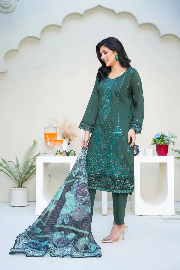 Virsa By Anaya Noor Chikenkari Lawn With Aplic 3PC