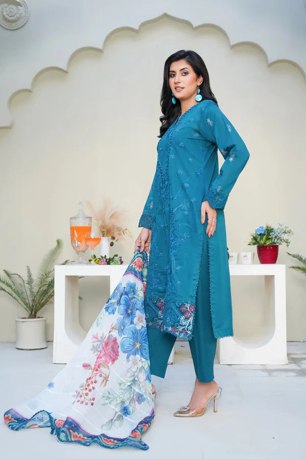 Virsa By Anaya Noor Chikenkari Lawn With Aplic 3PC