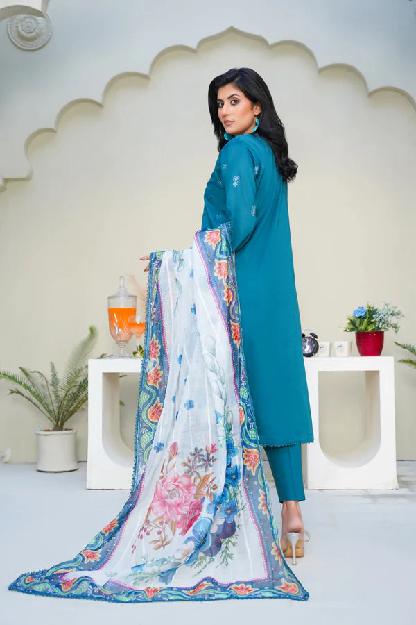 Virsa By Anaya Noor Chikenkari Lawn With Aplic 3PC