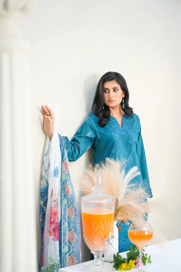Virsa By Anaya Noor Chikenkari Lawn With Aplic 3PC