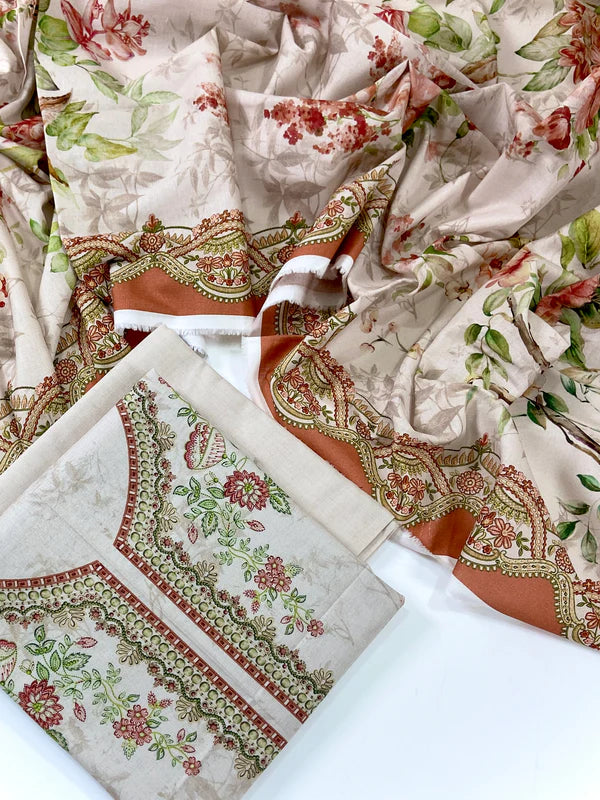 Mausummery Digital Printed Khaddar 3 PC