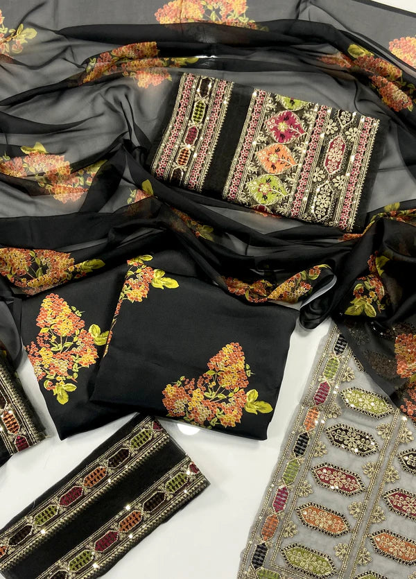 Sabyasachi Premium Silk – With Organza Patches