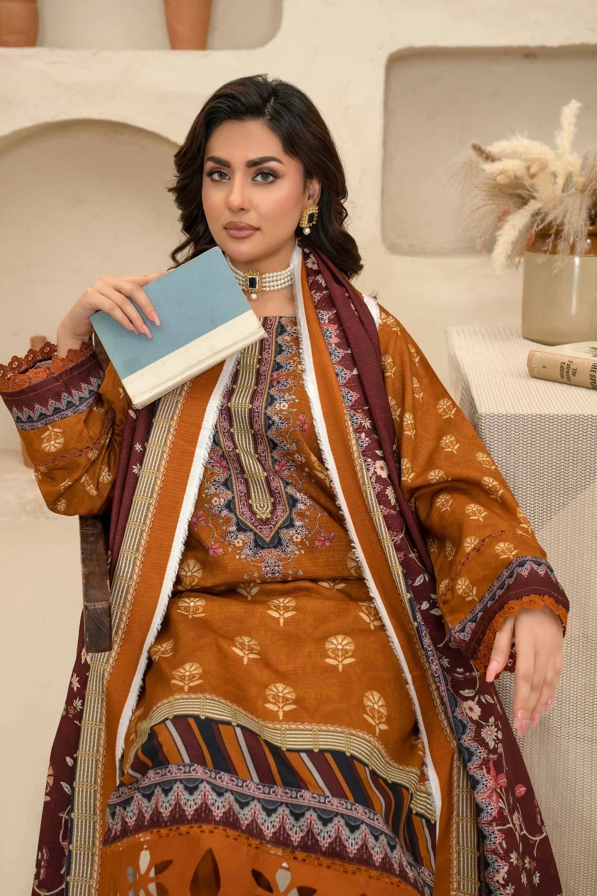 Esha Eshal by Bin Ilyas Premium Printed Viscose 3PC D2