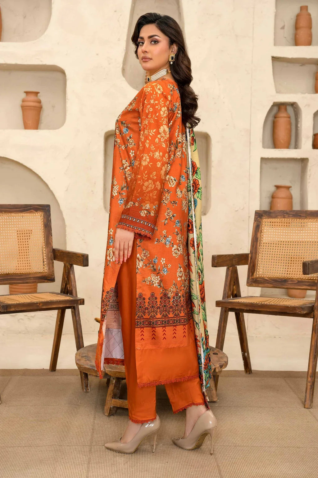 Esha Eshal by Bin Ilyas Premium Printed Viscose 3PC D3