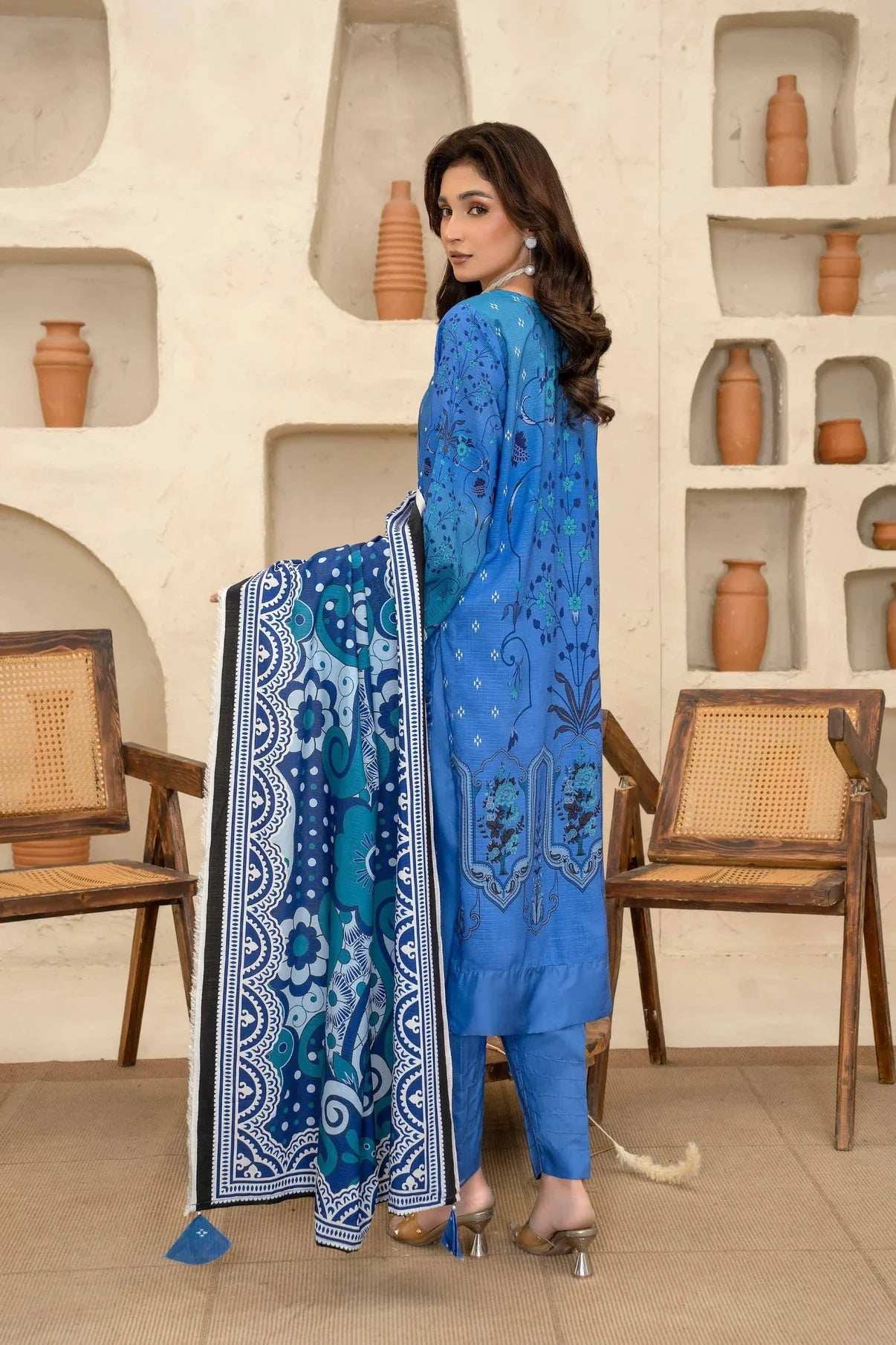 Esha Eshal by Bin Ilyas Premium Printed Viscose 3PC D4