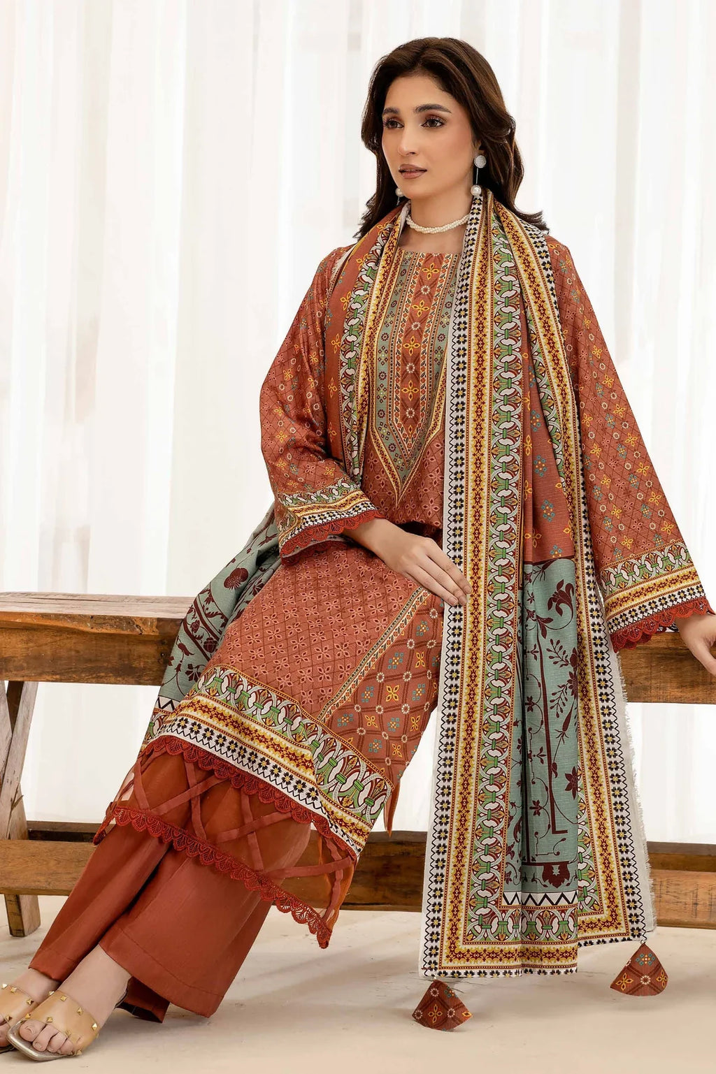 Esha Eshal by Bin Ilyas Premium Printed Viscose 3PC D5