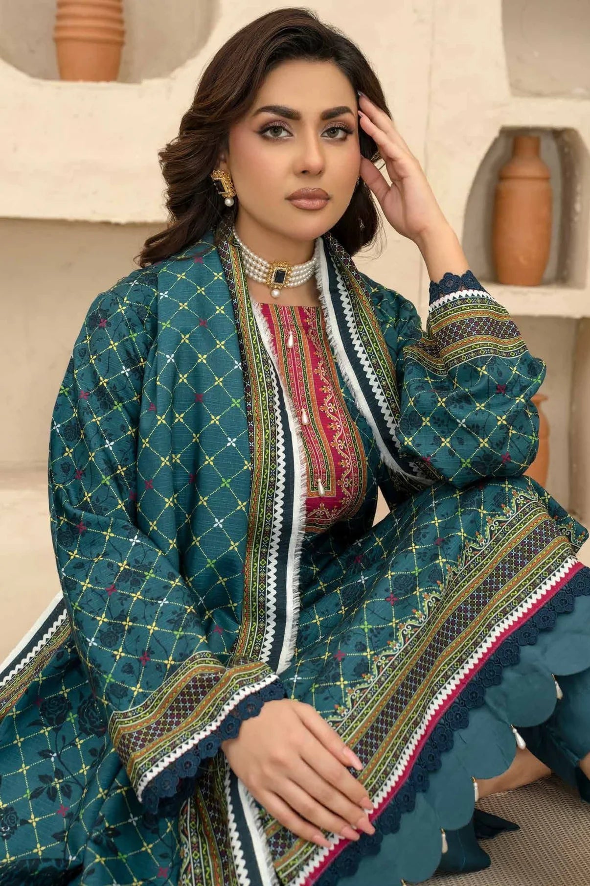 Esha Eshal by Bin Ilyas Premium Printed Viscose 3PC D6