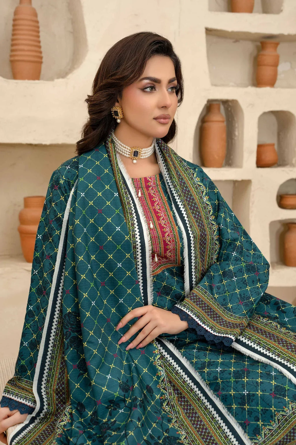 Esha Eshal by Bin Ilyas Premium Printed Viscose 3PC D6