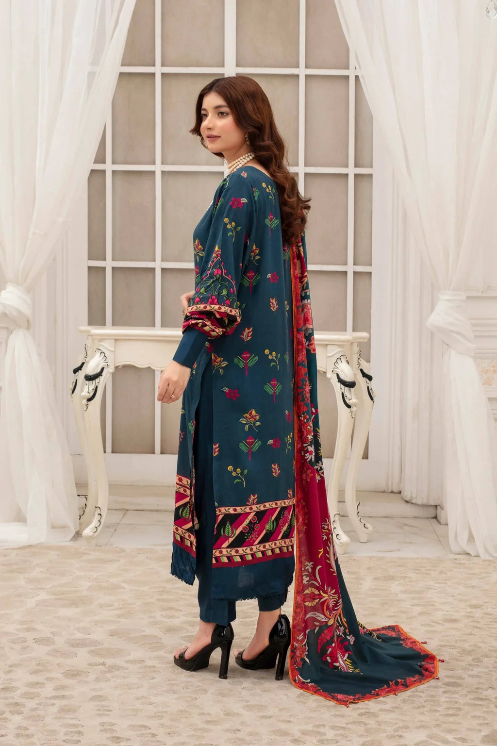 Fabiha By Feroza Digital Printed Linen 3PC D1